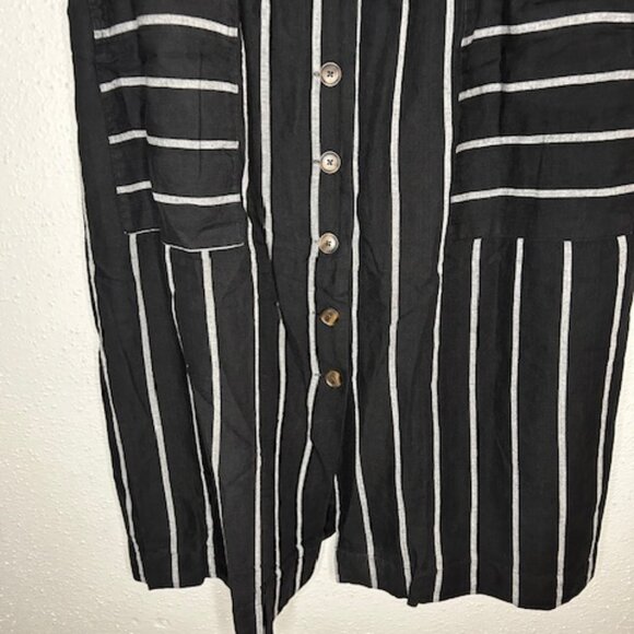 Gap Stripe Linen Button Down Dress Size 20 - Picture 3 of 5